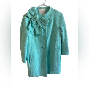 Kate Spade Turquoise Bow Detail Coat 00